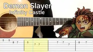 (Main Theme) Demon Slayer Infinity Castle - Easy Guitar Tutorial Tabs 