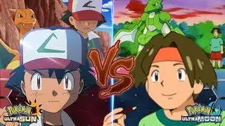 Pokemon Battle USUM: Ash Vs Tracey (Ash's Companion Face Off!)