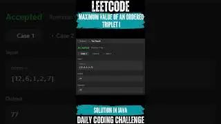 LeetCode : 2873. Maximum Value of an Ordered Triplet I💛🖤 Solution 👇🏻🔗 #leetcode #shorts #trending