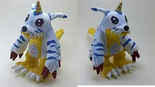 sculpting  Gabumon / Digimon Adventure #digimon #digitalmonsters #porcelanafr&iacute;a  #anime #3dmodeling