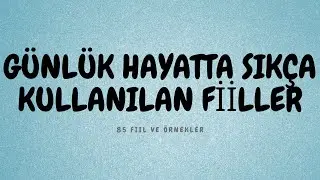 A1 Seviye Almanca - Türkçe sıkça kullanılan fiiller