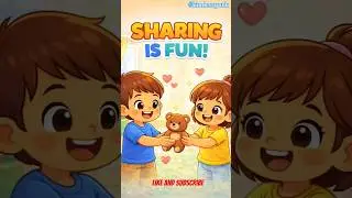 Sharing Is Fun 🤝 | Kids Good Habits Song | #kidsrhymes#kidseducatio#youtubeshorts#share#goodhabits