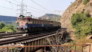 Trains Traversing on Tata Bridge in Bhor Ghat | Indian Railway