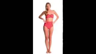 Betsey Johnson Swimwear Beach Club Solids Bandeau Bikini Top | SwimOutlet.com