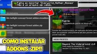 TUTORIAL - COMO INSTALAR [ADDONS/MODS] E COLOCAR NO MINECRAFT!!!