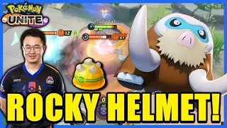 BROKEN Rocky Helmet Mamoswine Build in Pok&eacute;mon Unite! (Tons of Free Damage)
