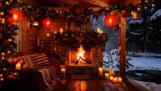 Cozy Winter Calm ❄️ Warm Christmas Fireplace Ambience