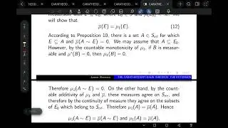 PART 4: THE CARATHEODORY-HAHN THEOREM: THE EXTENSION OF A PREMEASURE TO A MEASURE