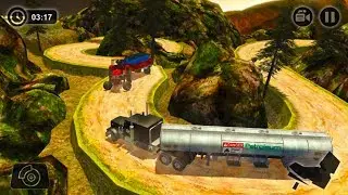 Oil Tanker Truck Driving Simulator: Hill Transport Android Gameplay