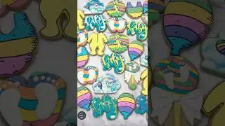 Baby Shower Cookies! #shorts #babyshowercookies #babyshower #cookiedecorating