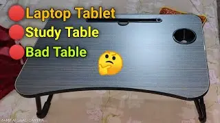 Study & Bed Table | Multipurpose Laptop Table with Dock Stand & Non-Slip Legs Foldable and Portable