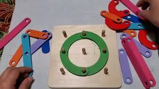Wooden letter construction ☆Alphabet puzzle ☆Learning Alphabet