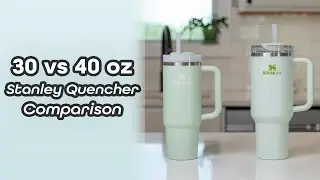 Какой купить? Сравнение Stanley Quencher на 30 и 40 унций: Matcha Cream и Green Divine
