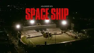 SPACESHIP LANDING Blender 3D Tutorial - VFX , blender kit -  free addon