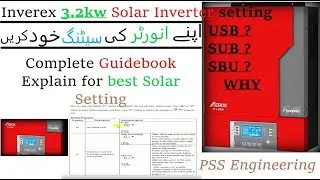 Inverex Aerox 3.2kw Solar Inverter complete setting Guidebook explain in Urdu/हिंदी