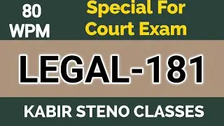 Legal-181 l 80 WPM Hindi Dictation। Court Matter| Legal Dictation l Legal Matter l Editorial