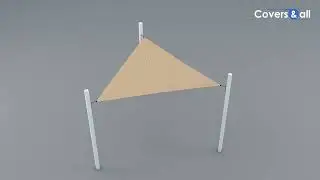How to install Custom Triangle Sun Shade Sails with straight sides