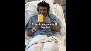 Recording a song in hospital bed #zombie #survivor #hospitalnews #atlanta #zombieland