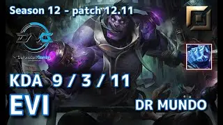 【KRサーバー/M1】DFM Evi ドクタームンド(Dr Mundo) VS ケイル(Kayle) TOP - Patch12.11 KR Ranked【LoL】