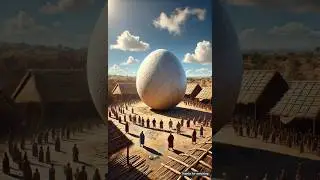 A dinosaur egg is found in the village 😭 #ai #egg #dinosaur