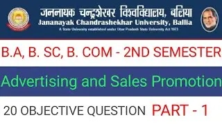 Advertising and sales promotion and sales management 20 objective question 2025 part 1