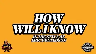 Eric Donaldson - How Will I Know I Reggae Karaoke I Dracs Caribbean Karaoke Version
