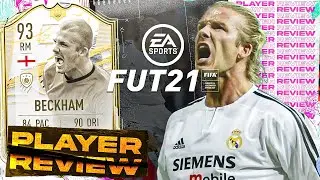 FIFA 21 DAVID BECKHAM PRIME ICON MOMENTS PLAYER REVIEW! ( BEST BOX TO BOX CM)