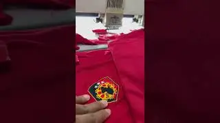 Proses bordir baju polo #konveksi #garment #embroidery #bordir