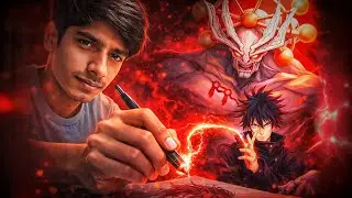 Megumi Fushiguro Summons Mahoraga Drawing 😱 | Jujutsu Kaisen Epic Drawing Process 🔥Megumi Drawing ||