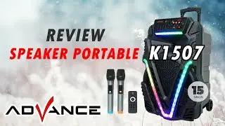REVIEW SPEAKER PORTABLE ADVANCE K1507 - DENGAN HANDLE KOPER ADVANCE #pusatgrosirsidoarjo #speaker