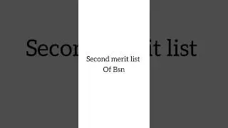 Second Merit list of bsn nursing #shorts#2ndmeritlist #bsn#bsn2023