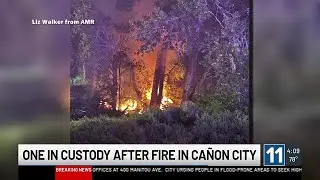 1 in custody after fire in Ca&ntilde;on City