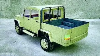 How To Make RC Mahindra Bolero Pickup From Cardboard | Mahindra bolero camper gold vx pick-up