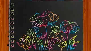 Magic Scratch Book Drawing 🌈✨ || Easy Drawing for Beginners || Satisfying Scratch Art ||