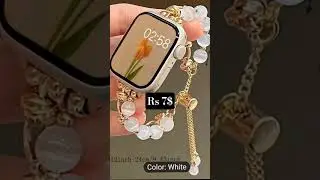 Rs 7$ 1pc Women's Silvery Cat's Eye Bracelet Strap Compatible with Apple Watch #bluetoothsmartwatch