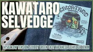 Kawataro Selvedge: Slubby Low Tension Weave Green Cast Denim