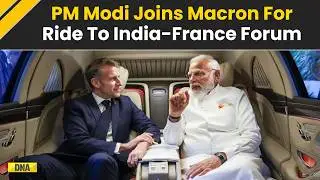 PM Modi News: PM Modi Shares Ride With French President Macron To India-France Innovation Forum