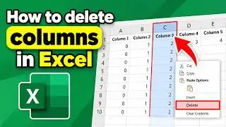 How to delete columns in Excel