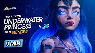 How To Create an Underwater Princess Fully in Blender (Easy Tricks!)