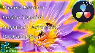 0087 Davinci Resolve Fusion Tutorial Beginner - Advanced, Scribble Effect