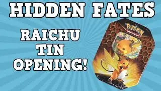 POKEMON HIDDEN FATES | RAICHU TIN OPENING - FULL ART TRAINER PULL!