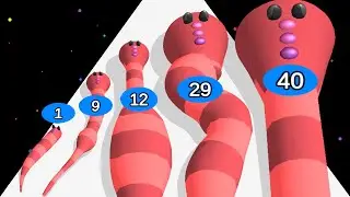 WORM RACE BOSS FIGHT /&infin; Epic Race Gameplay Android iOS &bull; Satisfying ASMR Mobile Games