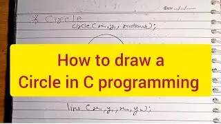 2. How to draw a circle in C programming #cprogramming  #programminglanguage #youtubevideo #circle