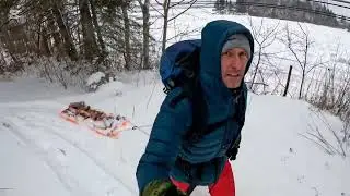 Winter pulk training
