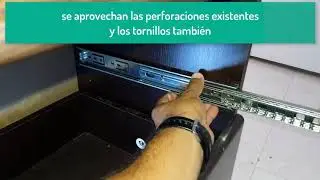 Cambio de riel sencillo por riel telescópico en comoda