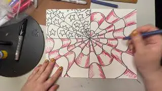 Op Art American Flag
