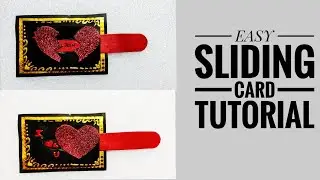 Heart Slider Card Tutorial | Love Slider Card Tutorial | Card Making Idea by Hooked In Loops