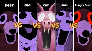 99 Nights in the Forest - DEER VS OWL VS BAT VS RAM VS HUNGRY DEER | Jumpscare - Roblox