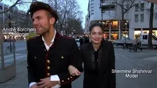 Fashion Week exklusiv: Andr&eacute; Borchers und Shermine Shahrivar beim Star-Friseur Shan