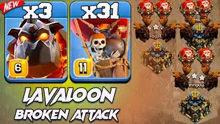 TH17 LavaLoon Attack Strategy 2025 ! Best TH17 LavaLoon Attack Strategy Clash Of Clans - CWL Attack